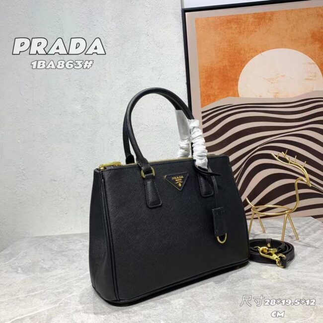 Pd175 Galleria Saffiano Leather Medium Bag/11X7.7X4.7Inch