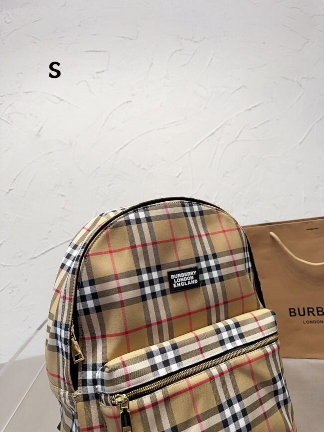 Bur104 Vintage Check Cotton Backpack / 14.9X12.6Inch
