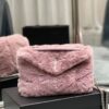 Ysk192 Puffer Small Chain Bag In Quilted Shearling